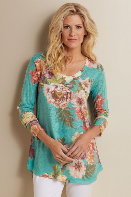 Petites Midnight Blooms Top