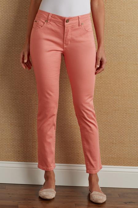colored ankle jeans