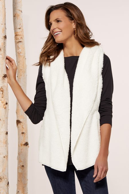 So Cozy Vest - Women's Sherpa Fleece Vest | Soft Surroundings Outlet