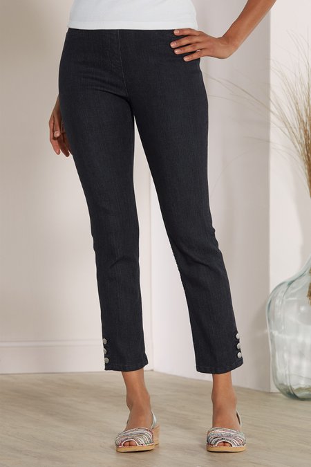 Petites Super Stretch Button Capris
