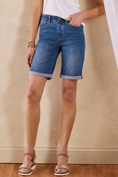 Petites Ultimate Denim Pull On Relaxed Shorts