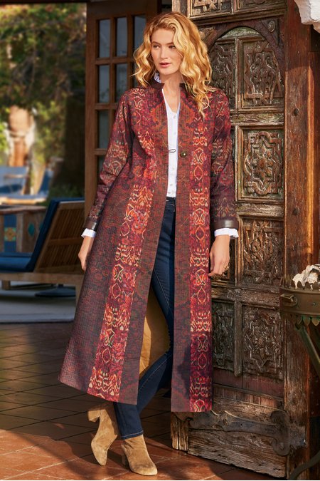 Icon Bedouin Duster - Luxurious Print Long Jacket | Soft 