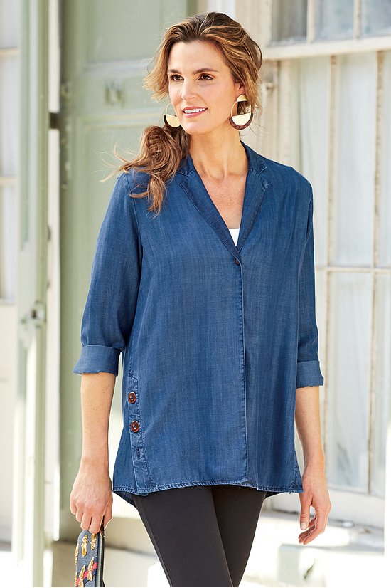 soft surroundings denim shirt