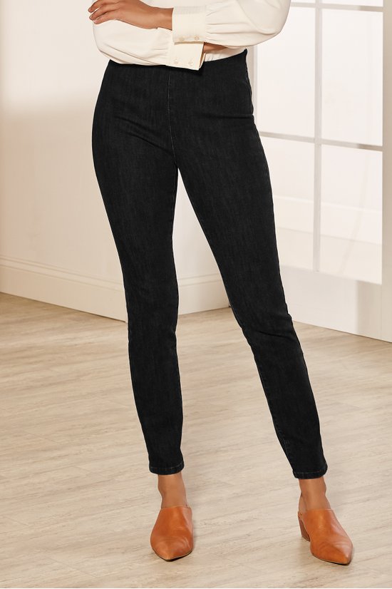 Soft Surroundings Ultimate Denim Black Pull-On Skinny Jeans