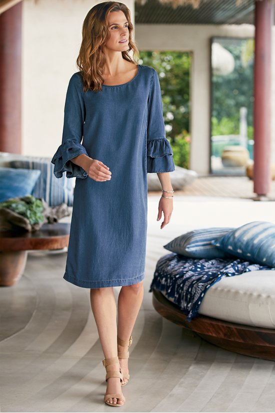 soft surroundings denim dress