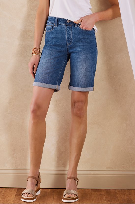 Women Ultimate Denim Pull On Relaxed Shorts