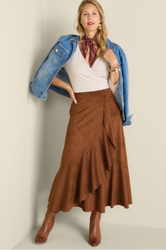 Faux Suede Skirt | Soft Surroundings