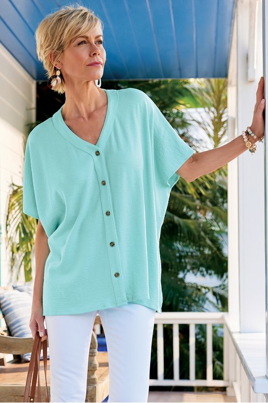 Patrice Button Down Top - Gauze 