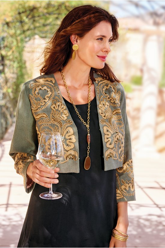 Dijana Bolero - Embroidered Beaded 