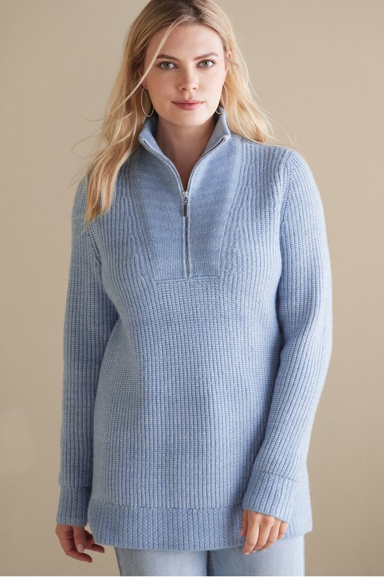 Hallie Half Zip Sweater