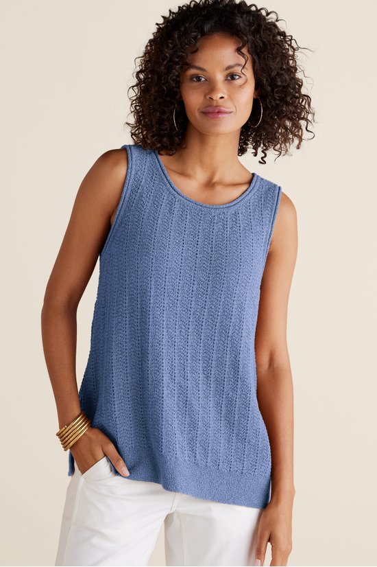 Coastal Sweater - Side Slit Sweater Tank | Soft Surroundings