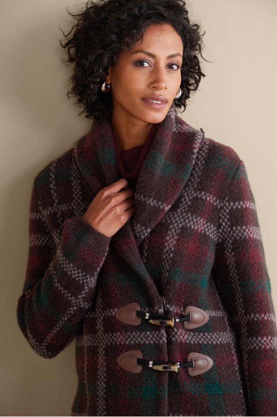 Aspen Plaid Sweater Coat