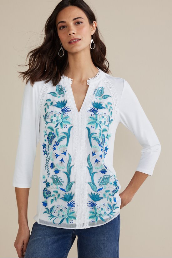 Delsie Embroidered Top