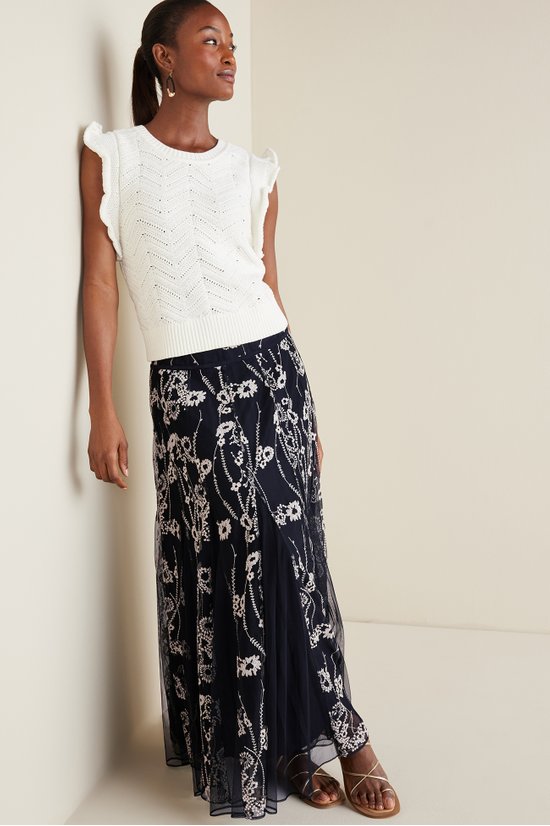 Leatrice Embroidered Maxi Skirt