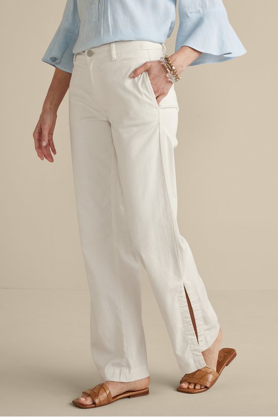 Soft Surroundings Wide Leg Pants Pull On Palazzo Cream Color Women's Size  1X - $24 - From Jessica