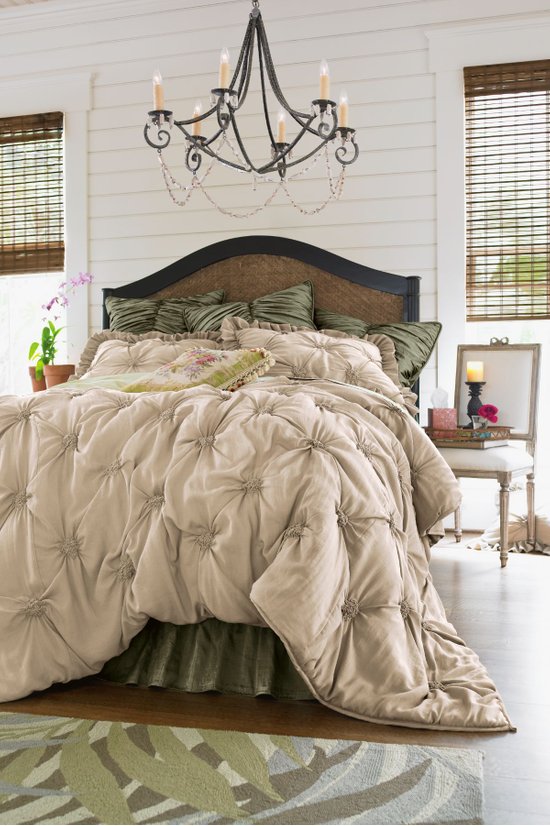 Lombardi Smocked Coverlet I Gathered Lombardi Smocked Coverlet I Gathered Soft Surroundings