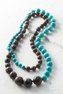 Turquoise And Wood Necklace Photo
