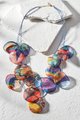 Multi-color Fabric Petal Necklace Photo