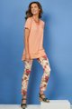 Superla Stretch Pull-on Watercolor Floral Skinny Ankle Pants Photo